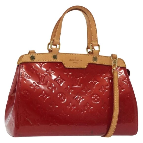 LOUIS VUITTON Monogram Vernis Brea PM Hand Bag Red M91623 LV Auth ep10407 - Picture 1 of 16